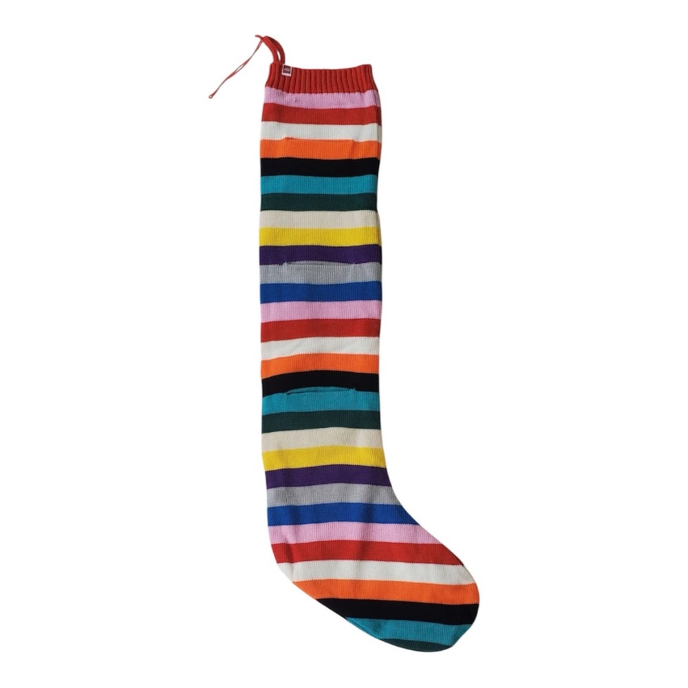 NWT XL LEGO Rainbow‎ Striped Christmas Stocking